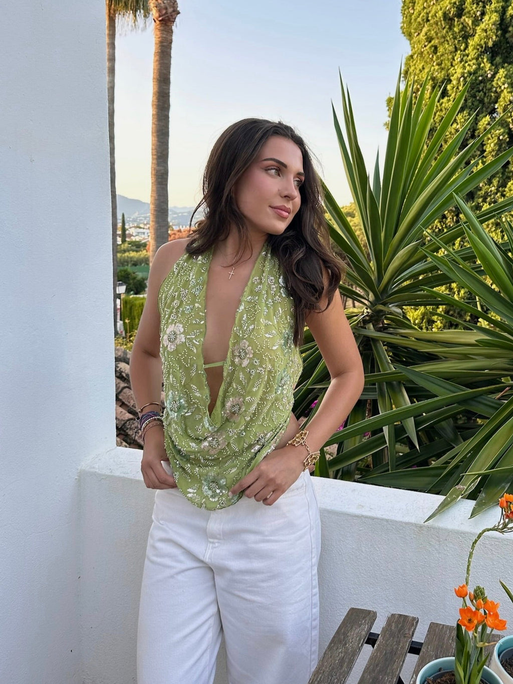 SERENA OLIVE TOP