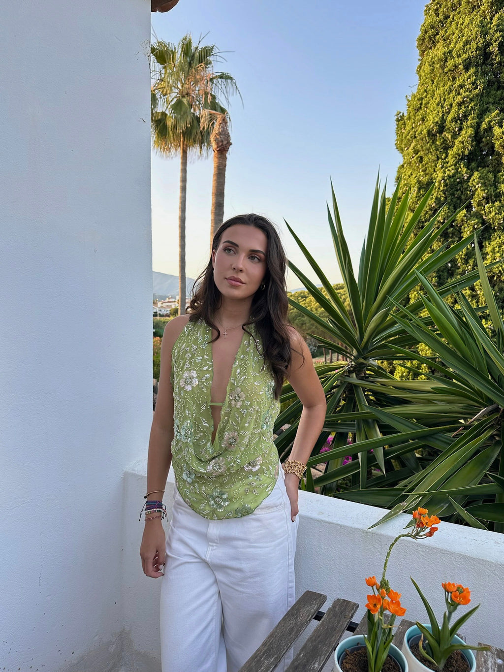 SERENA OLIVE TOP